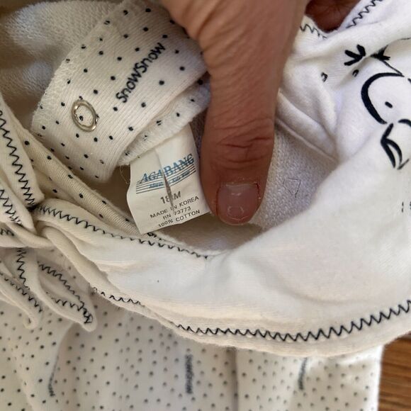 Vintage Agabang Baby Boy 18 Month SnowSnow Collared One Piece Winter Scene - Picture 5 of 8